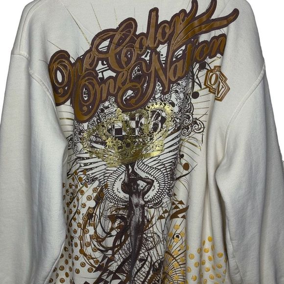 Y2K One Color One Nation OCON Full Zip Hoodie XL - Picture 4 of 5